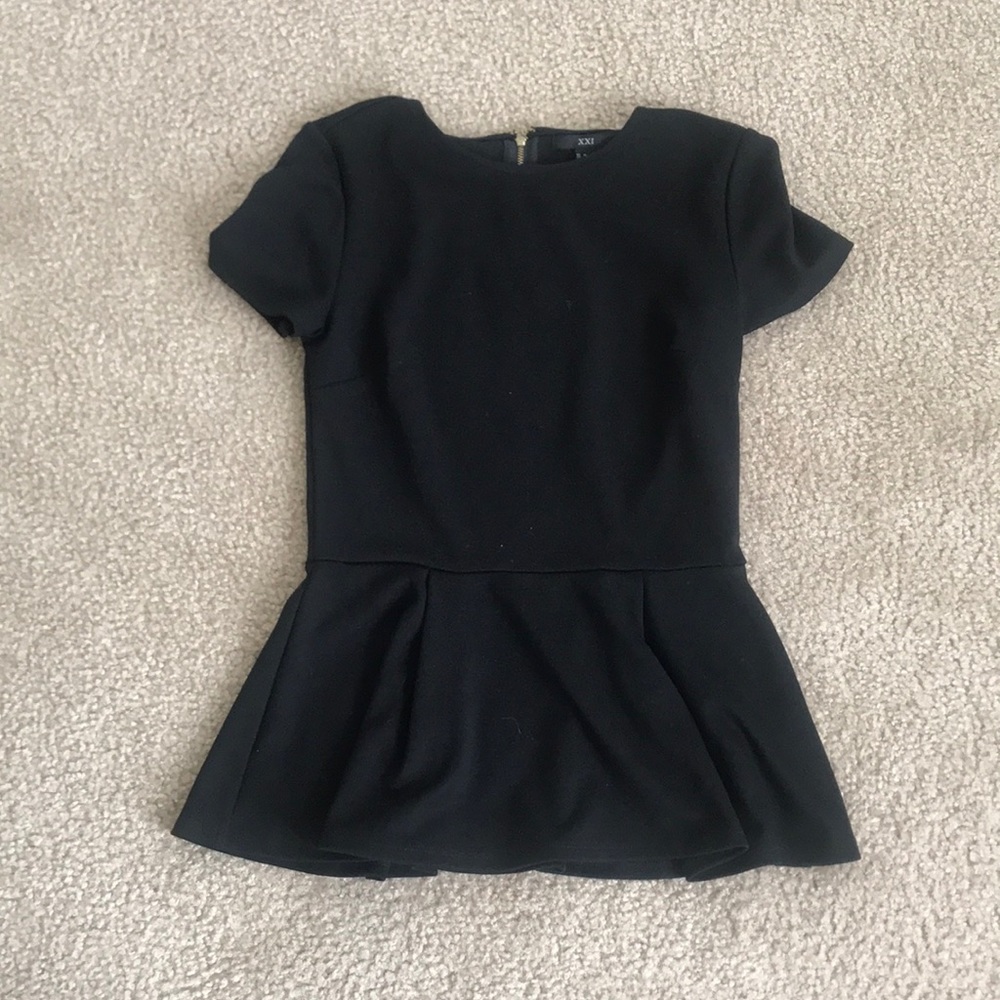 Black Peplum Top